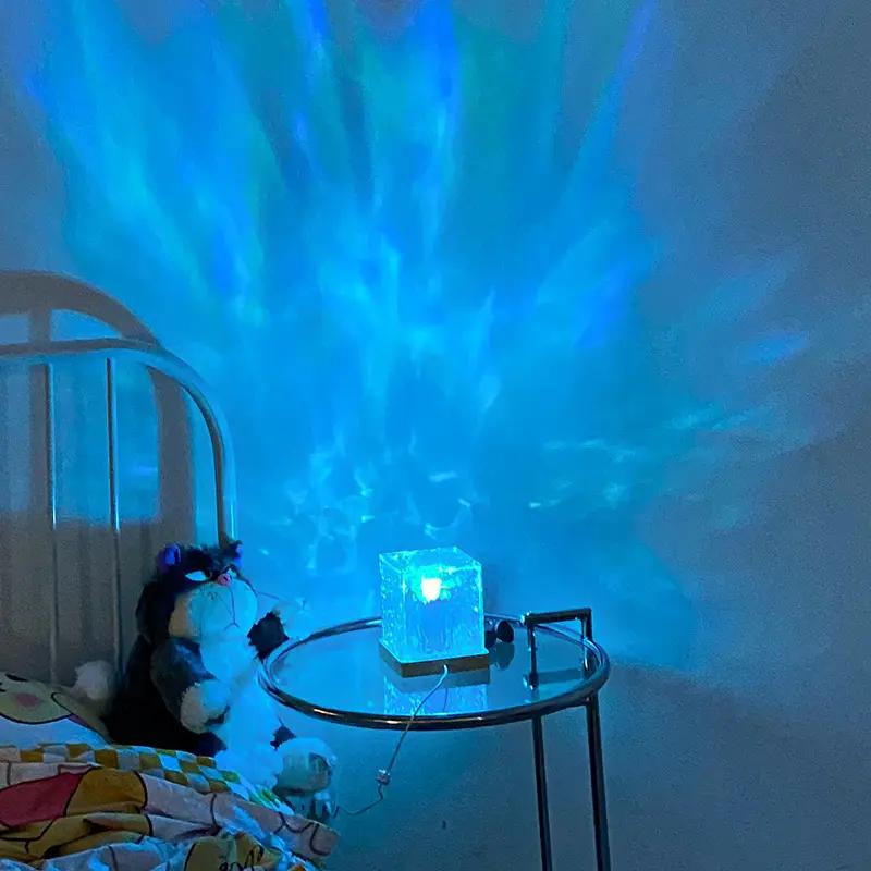Dynamic RGB Cube Lamp – USB Rechargeable Night Light